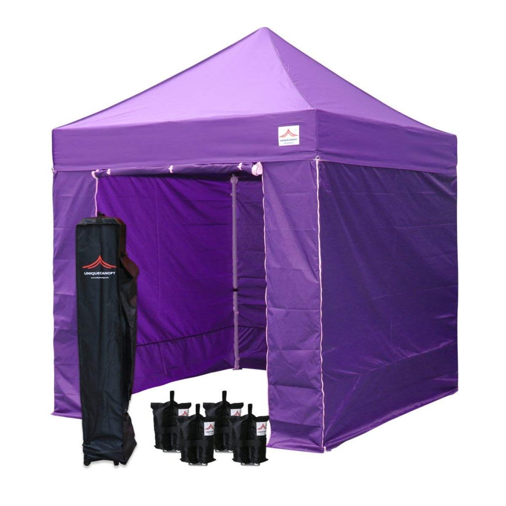 Zippered sidewalls 8x8 pop up canopy tents - UniqueCanopy